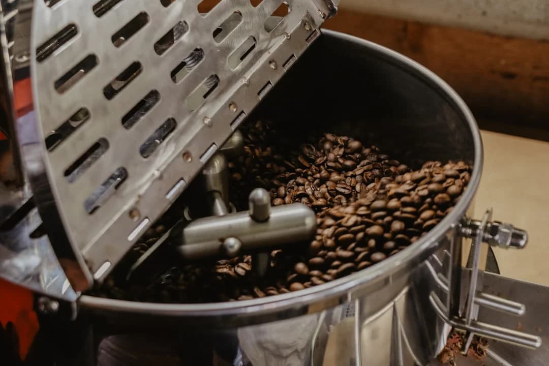 Freshly roasted coffee beans