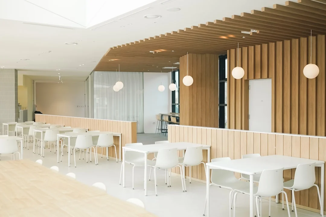 Minimal cafe interior
